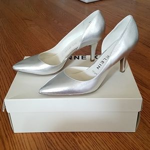 Anne Klein silver heels